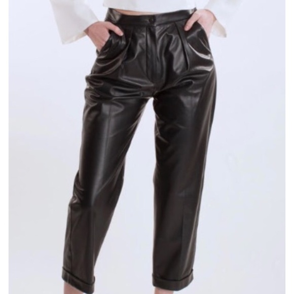 leather capri pants